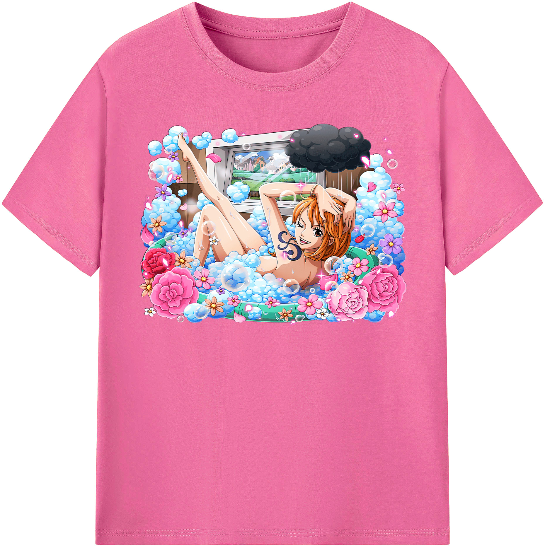 （画像用） ワンピース ナミ ONE PIECE Nami レディースカジュアルプリントTシャツ（綿100％）